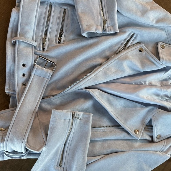 PHILOSOPHY faux suede jacket large blue - Picture 11 of 12